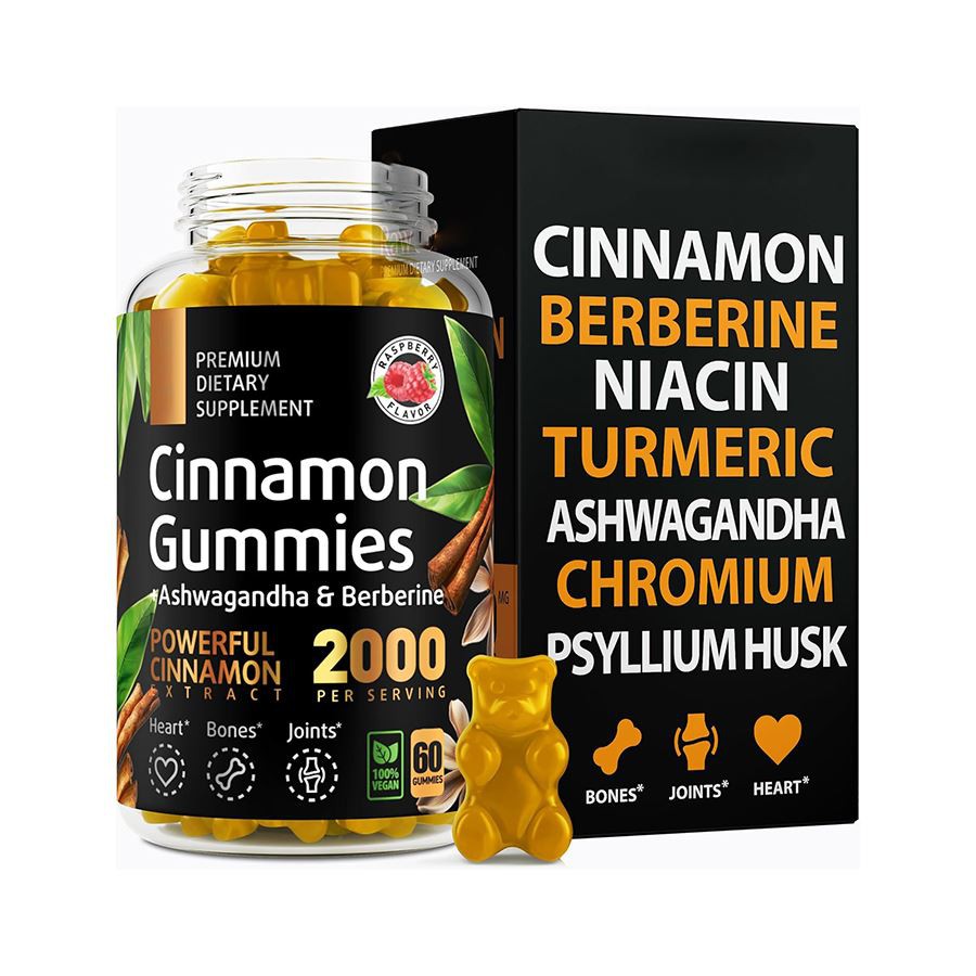 Gummies sinamon premiwm cefnogaeth siwgr gwaed natur ar gyfer byw bywiog