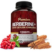 Berberine Premiwm gyda Fformiwla Gweithred Ddeuol Nature Cinnamon Cinnamon ar gyfer Lles Corff Cyfan metabolig